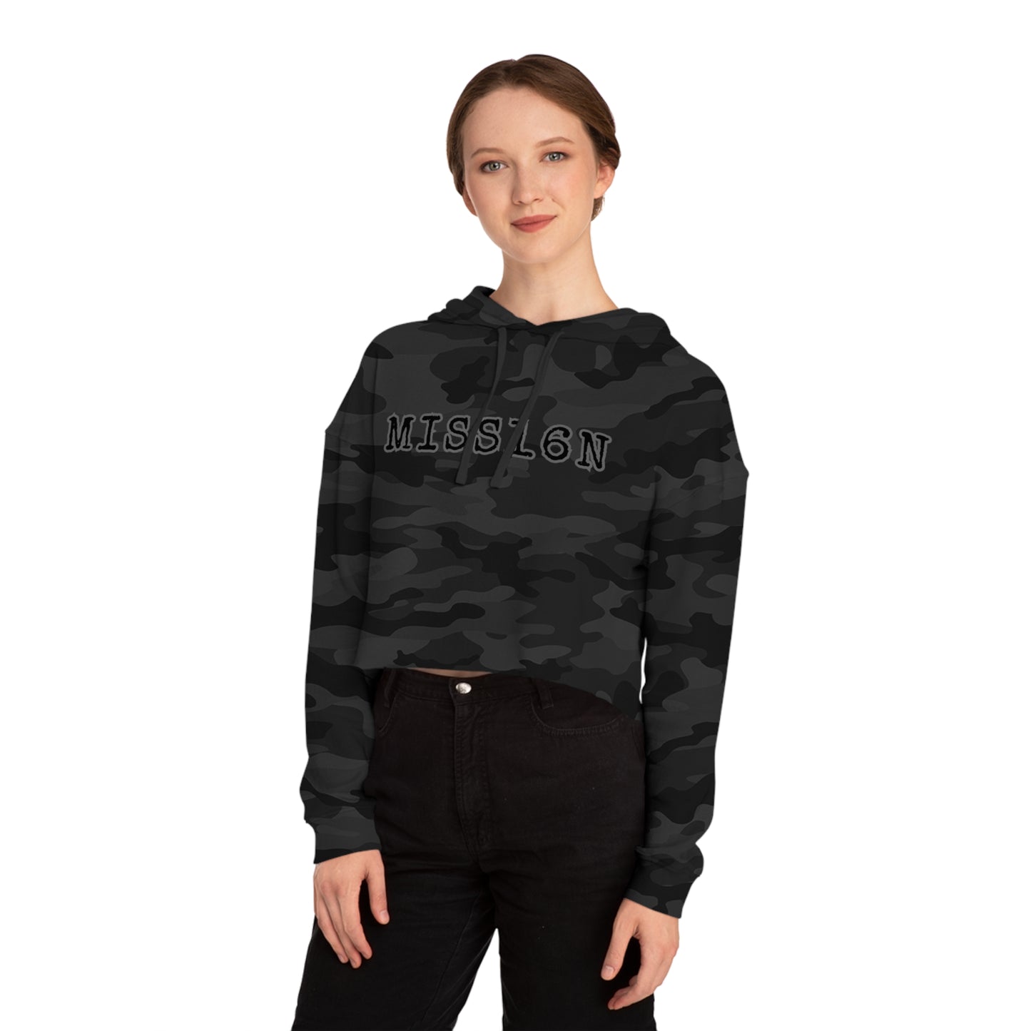 MISS16N Women’s Cropped Hooded Sweatshirt