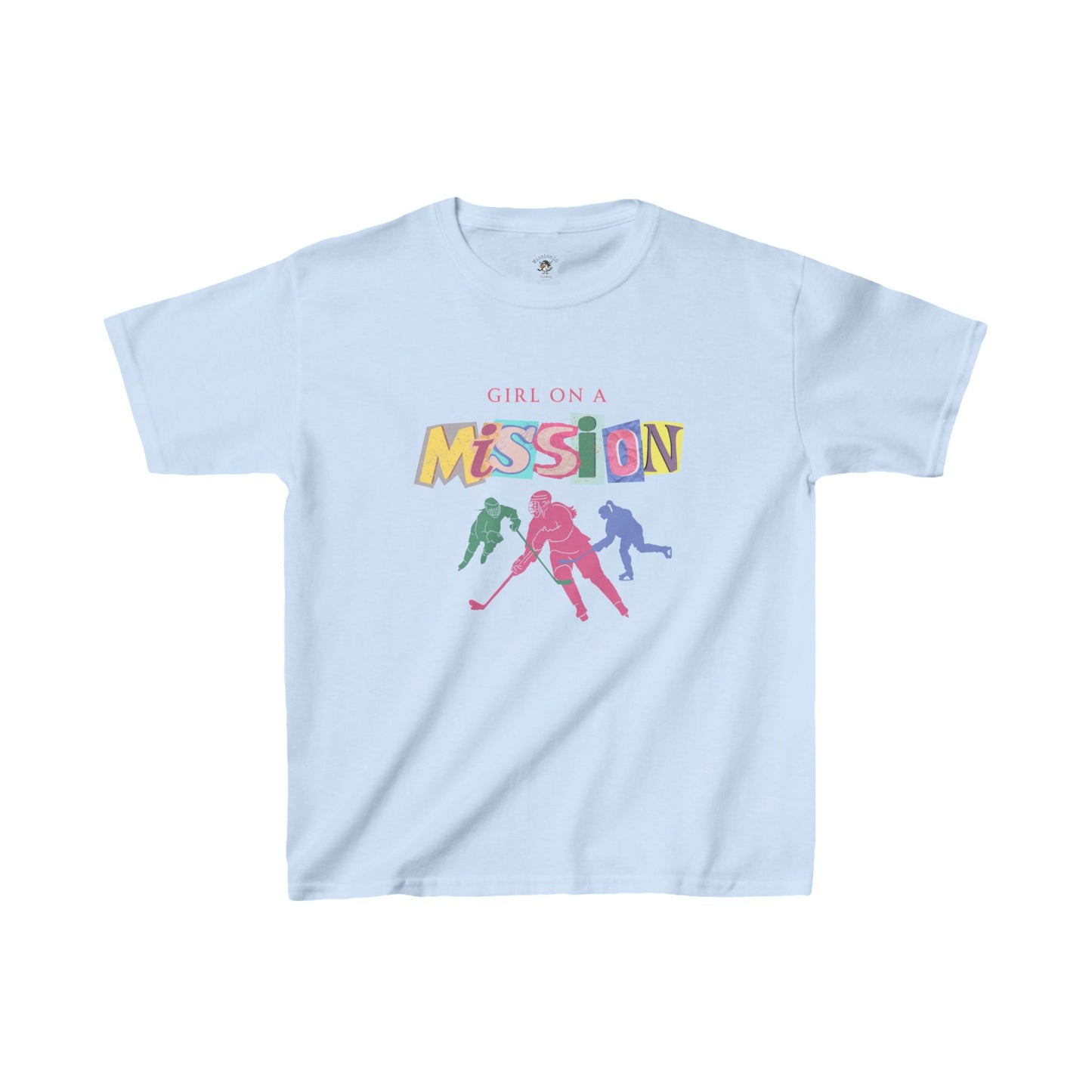 Girl On A Mission Hockey Kids Heavy Cotton™ Tee