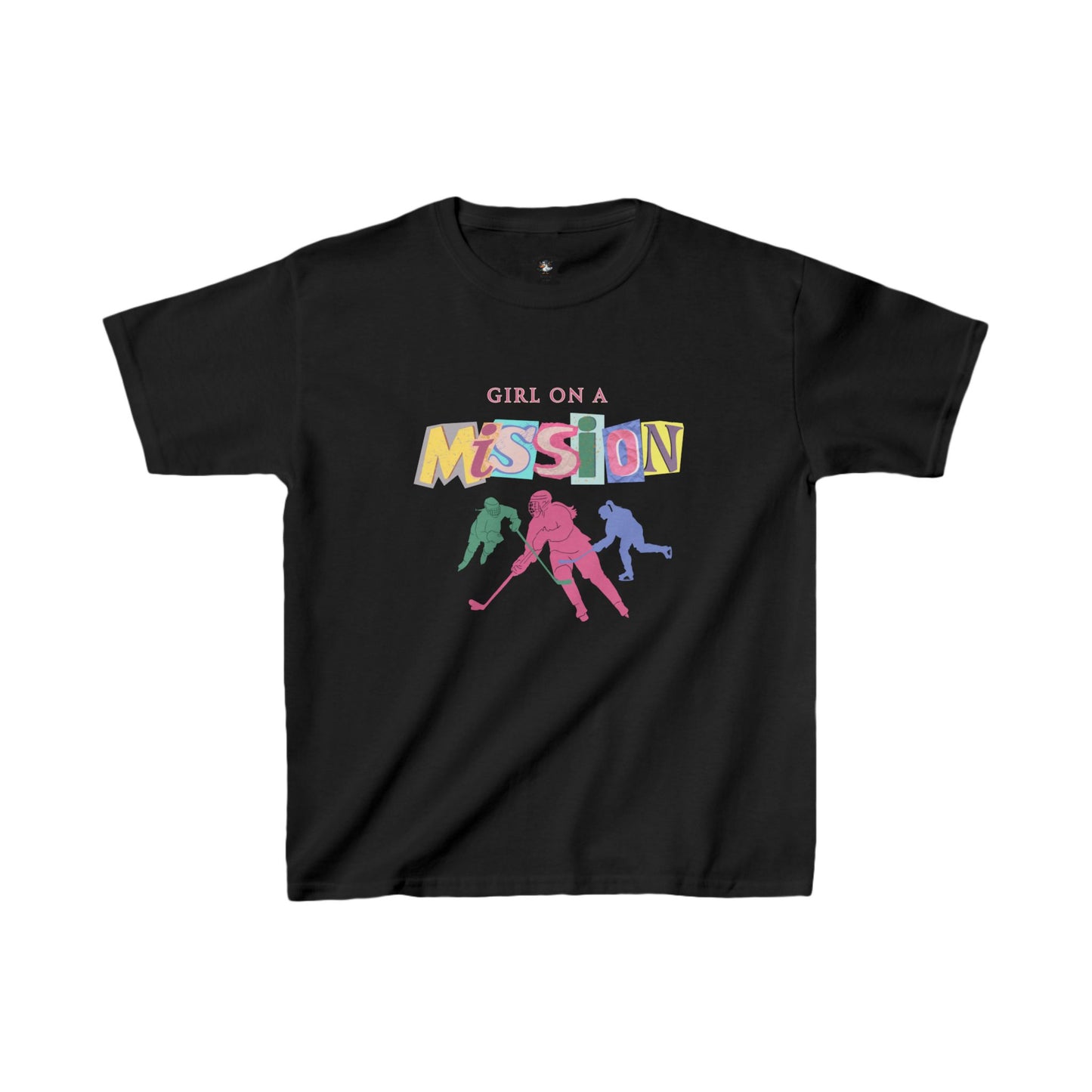 Girl On A Mission Hockey Kids Heavy Cotton™ Tee