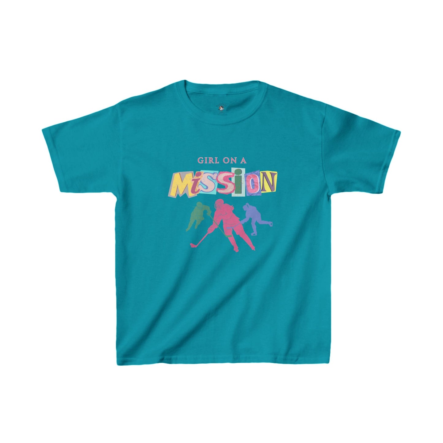 Girl On A Mission Hockey Kids Heavy Cotton™ Tee