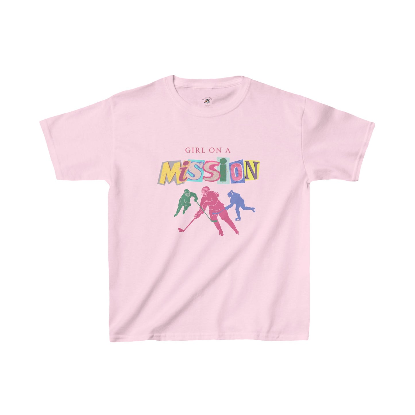 Girl On A Mission Hockey Kids Heavy Cotton™ Tee