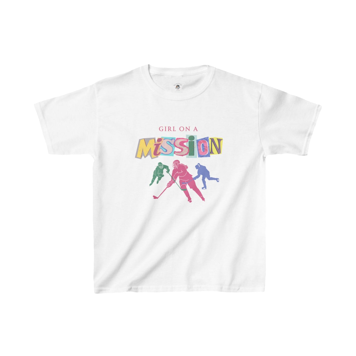Girl On A Mission Hockey Kids Heavy Cotton™ Tee