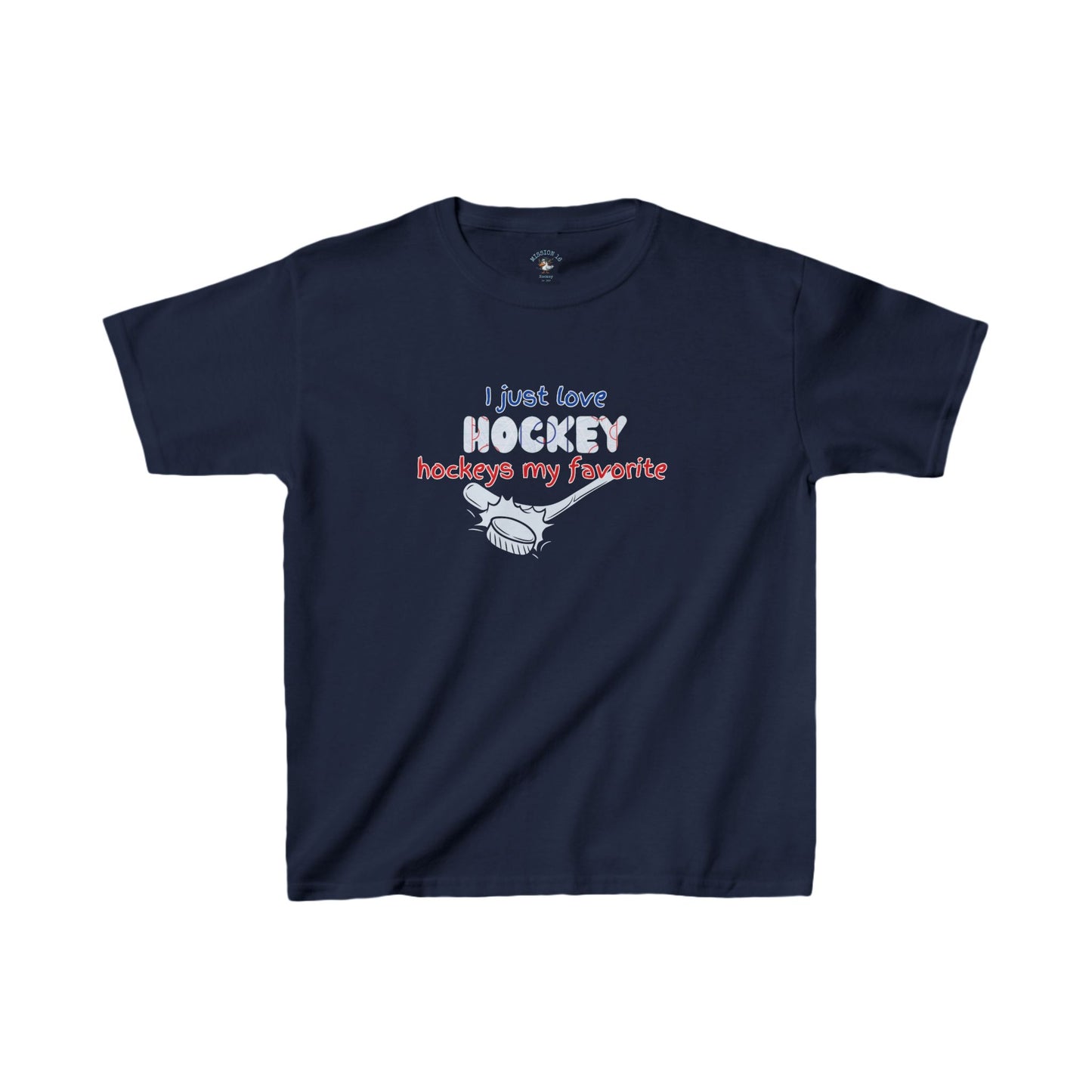 I Love Hockey Kids Heavy Cotton™ Tee