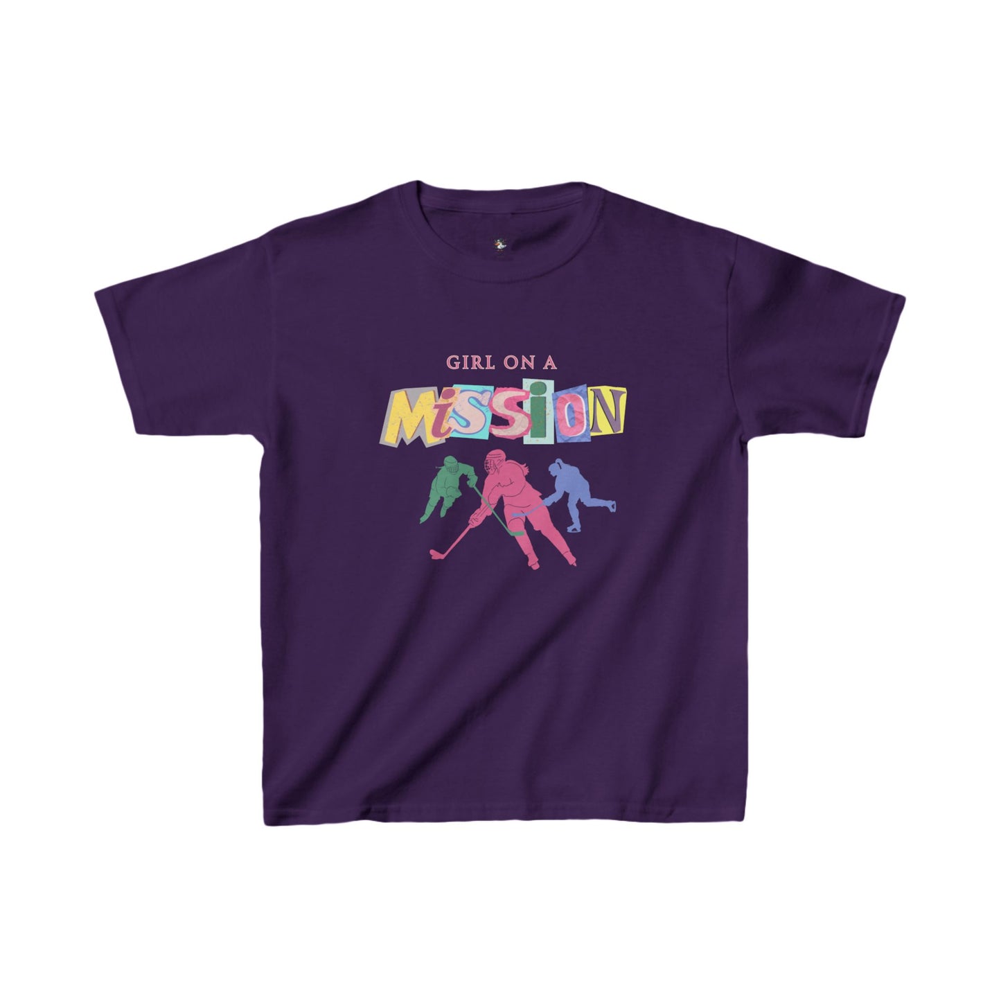 Girl On A Mission Hockey Kids Heavy Cotton™ Tee