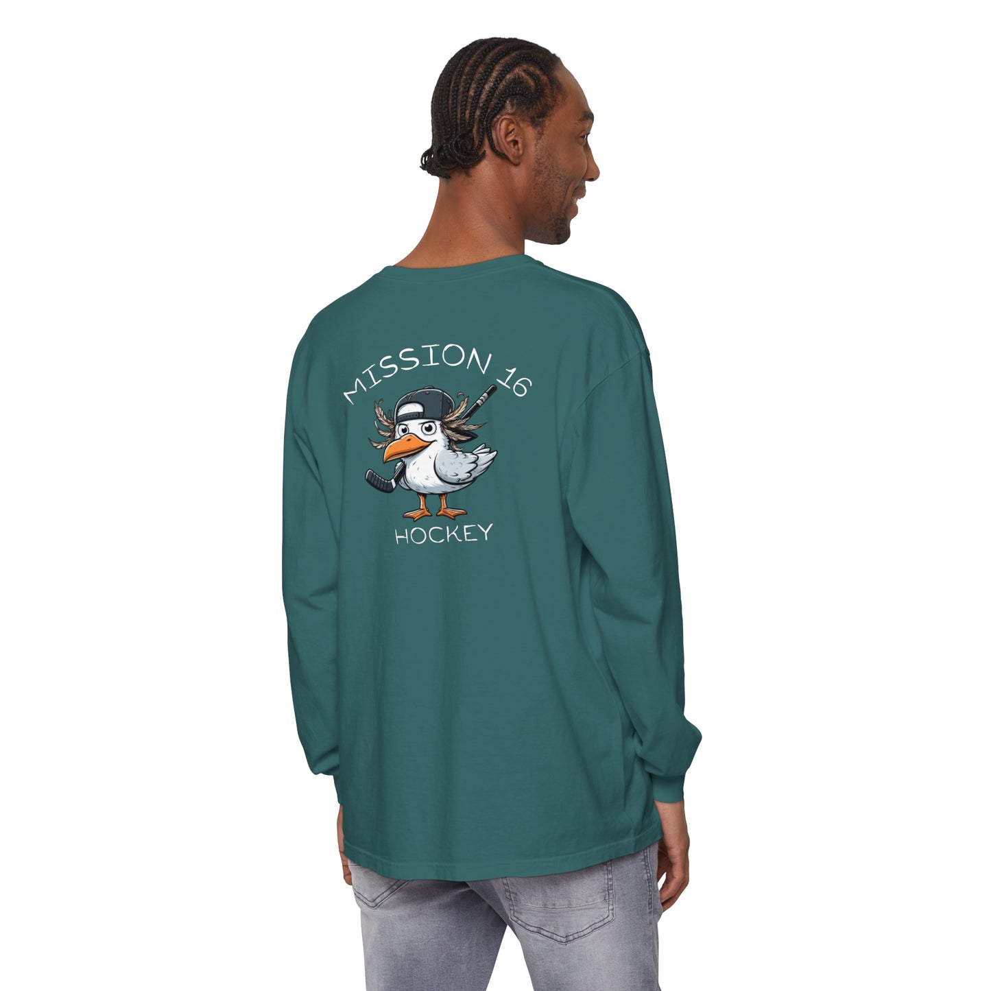 Mission 16 Gull Unisex Garment-dyed Long Sleeve T-Shirt