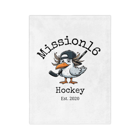 Mission 16 Logo Velveteen Microfiber Blanket