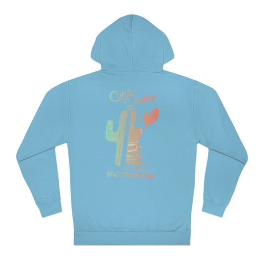 Coast To Coast Custom Drawn Unisex Hooded Sweatshirt